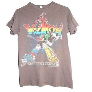 Voltron Defender of the Universe adult unisex size small dark gray graphic tee